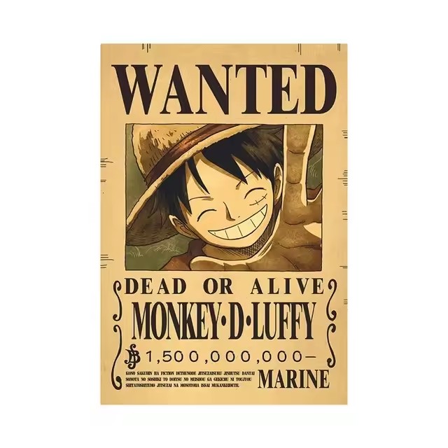 Anime One Piece Bounty Wanted  - Baby Nursery Wall Decals incelemesi ve fiyatı