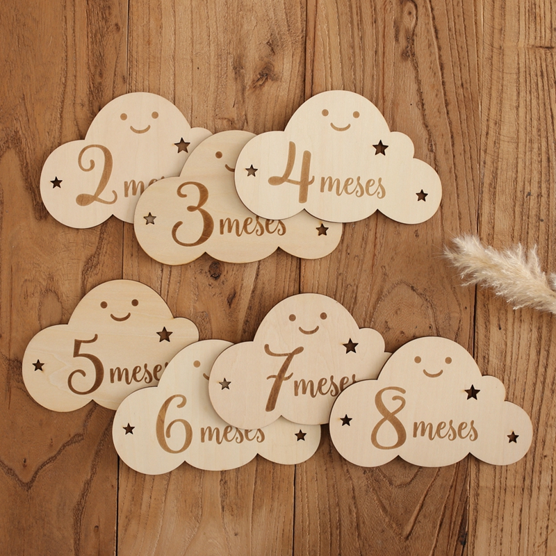 Spanish Alphabet Baby  Wooden  - Milestone Card Set incelemesi ve fiyatı