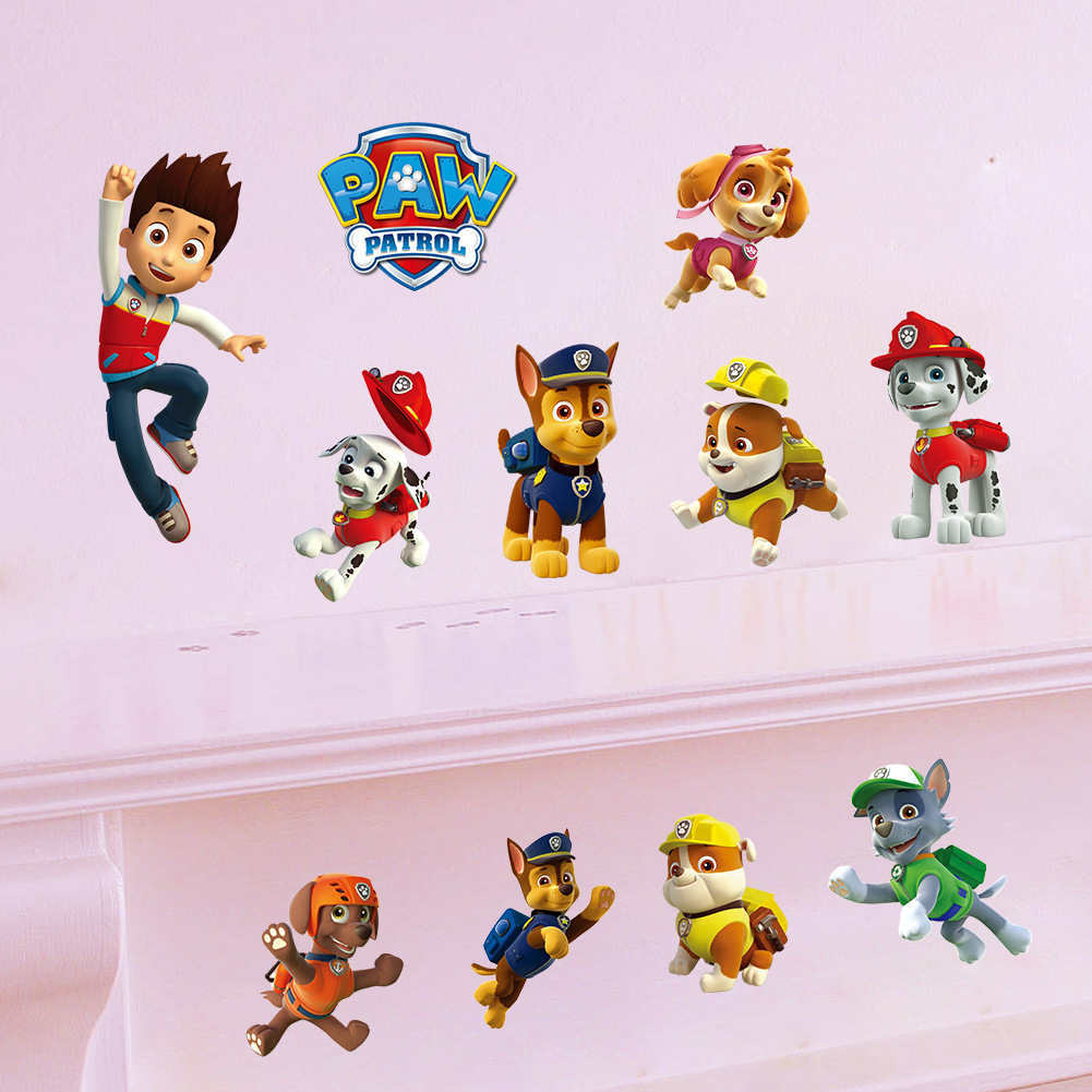 Cartoon Pawed Patrol Wall Stic - Baby Nursery Wall Decals incelemesi ve fiyatı