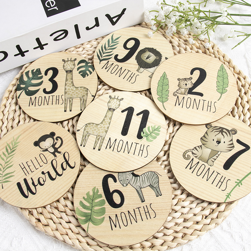 7pcs Wooden Baby Milestone Car - Milestone Card Set incelemesi ve fiyatı