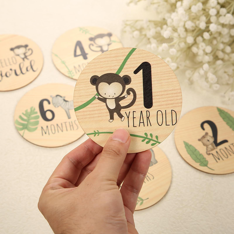 7pcs Wooden Baby Milestone Car - Milestone Card Set incelemesi ve fiyatı