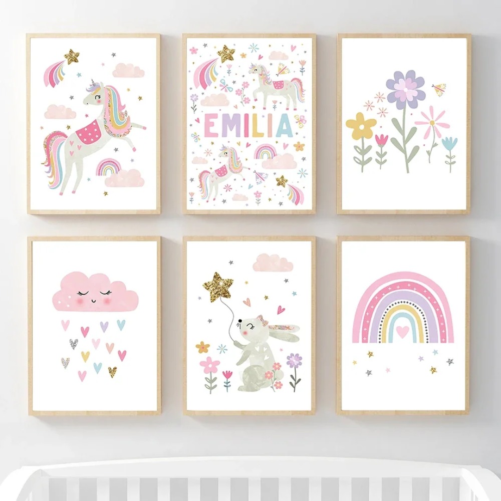 Pink Unicorn Rabbit Rainbow Cl - Baby Nursery Girl incelemesi ve fiyatı