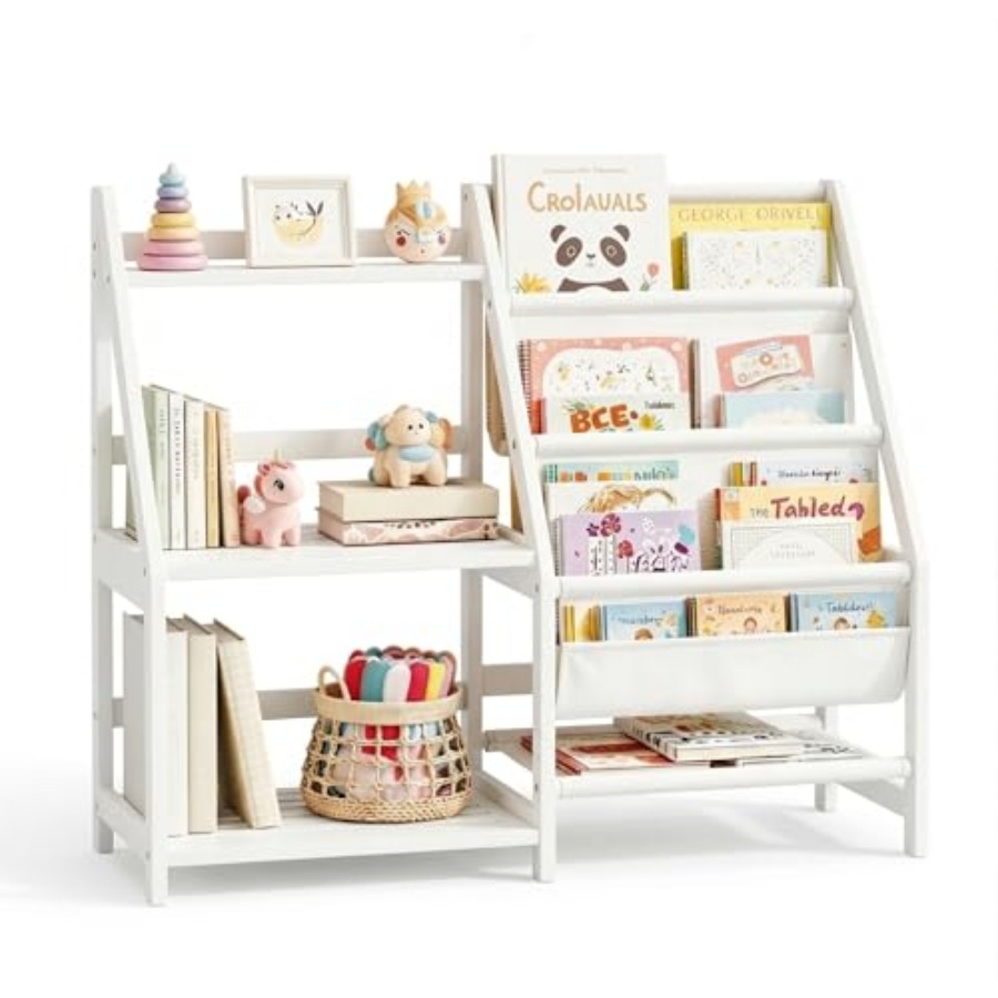 Bookshelf with Storage 3 Tier  - Baby Nursery Bookcase incelemesi ve fiyatı
