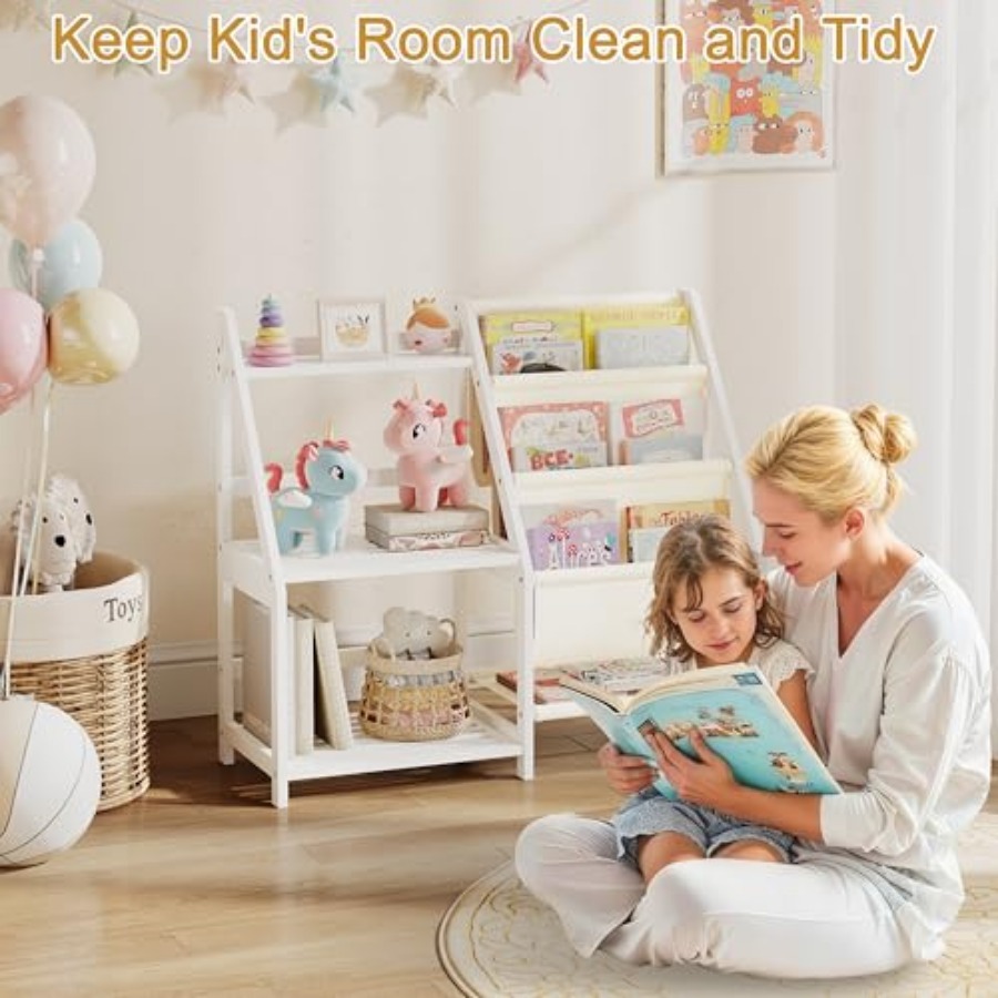 Bookshelf with Storage 3 Tier  - Baby Nursery Bookcase incelemesi ve fiyatı
