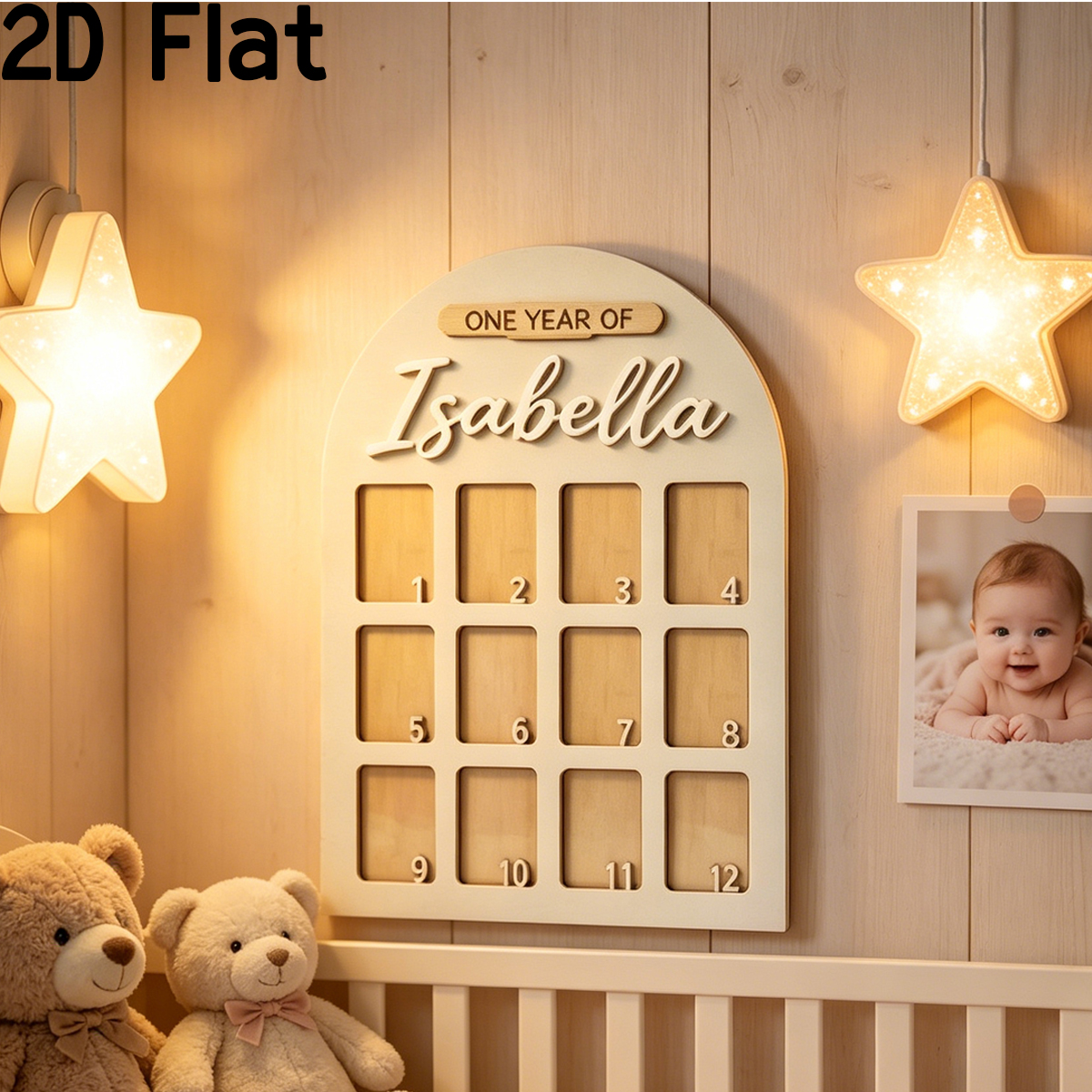 1Pc Custom Photo Record Board  - Baby Nursery Wall Decor incelemesi ve fiyatı
