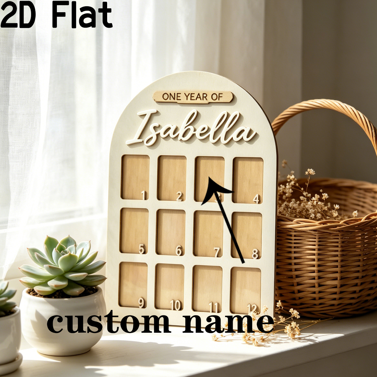 1Pc Custom Photo Record Board  - Baby Nursery Wall Decor incelemesi ve fiyatı