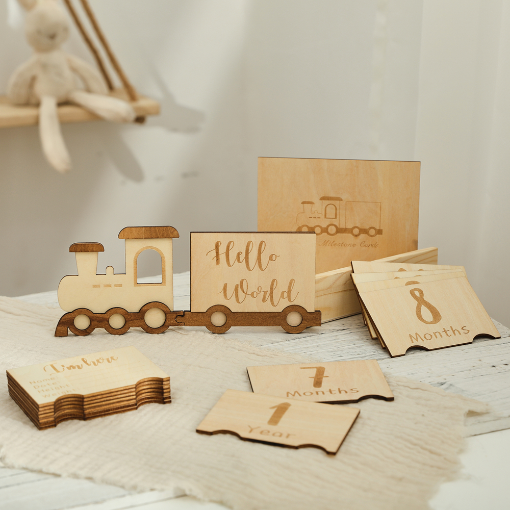 Baby Wooden Train Milestone Ca - Milestone Card Set incelemesi ve fiyatı