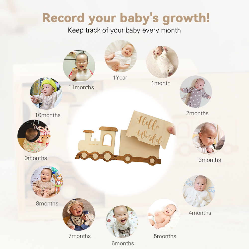 Baby Wooden Train Milestone Ca - Milestone Card Set incelemesi ve fiyatı