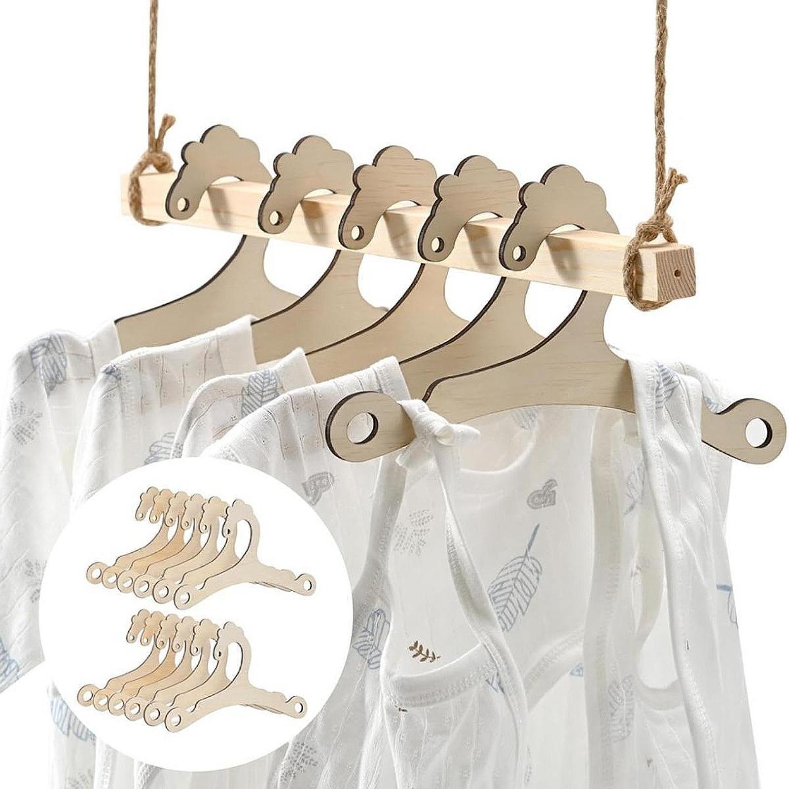 Baby Wooden Clothes Hangers Du - Baby Nursery Closet Organization incelemesi ve fiyatı