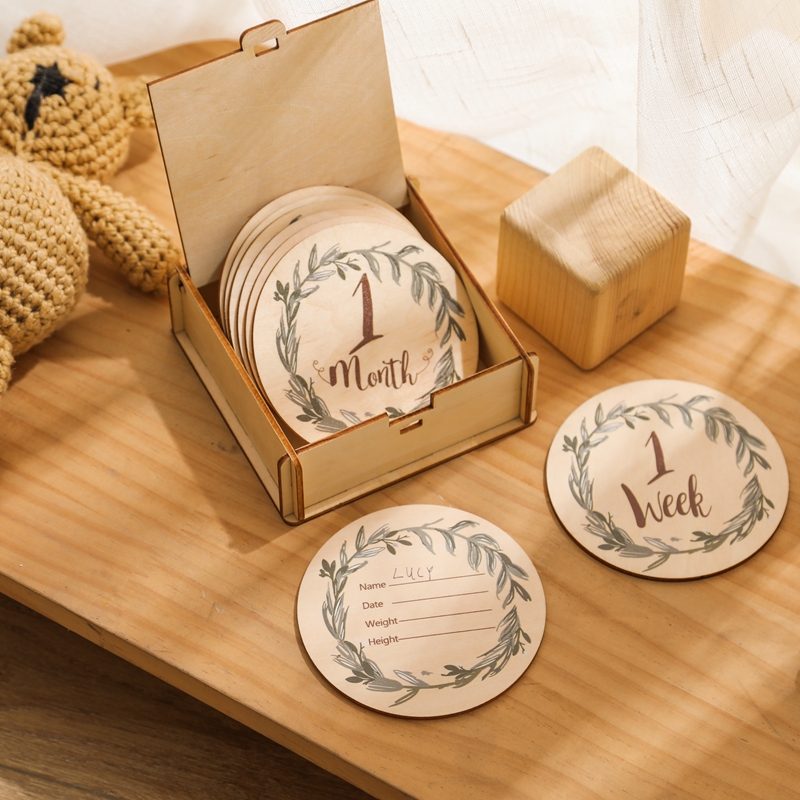 8Pcs Wooden Baby Milestone Car - Milestone Card Set incelemesi ve fiyatı