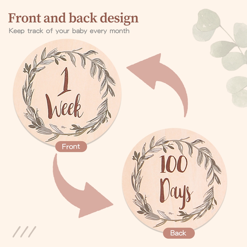 8Pcs Wooden Baby Milestone Car - Milestone Card Set incelemesi ve fiyatı