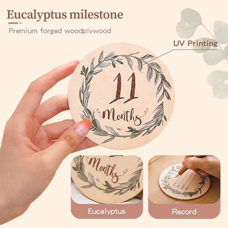8Pcs Wooden Baby Milestone Car - Milestone Card Set incelemesi ve fiyatı