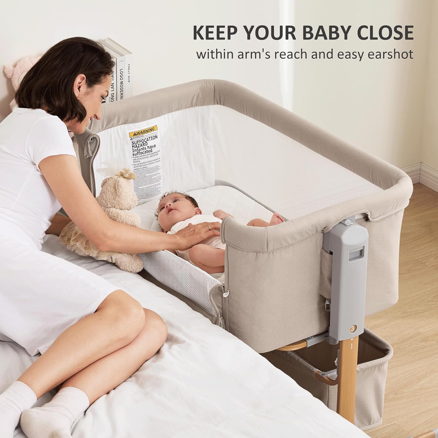 3 in 1 Baby Bassinet, Rocking  - Bassinet Bedside Sleeper incelemesi ve fiyatı