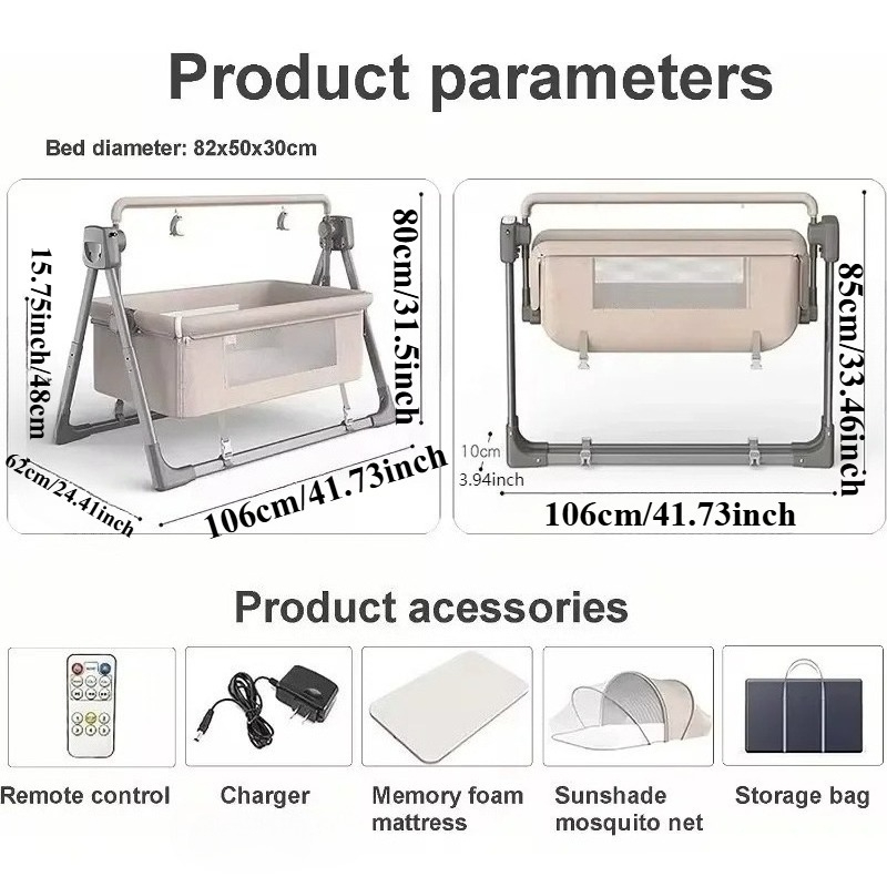 Rocking Bassinet for Baby Auto - Bassinet Bedside Sleeper incelemesi ve fiyatı
