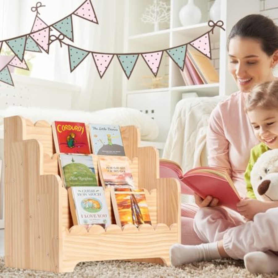 Bookshelf Storage 3-Tier Book  - Baby Nursery Bookcase incelemesi ve fiyatı