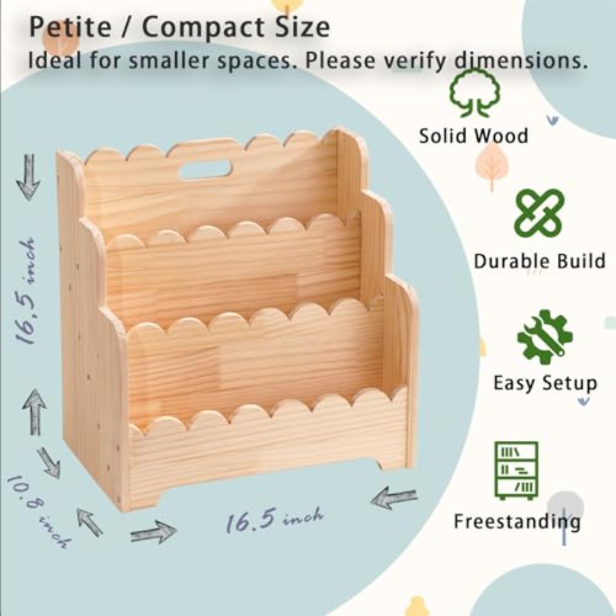 Bookshelf Storage 3-Tier Book  - Baby Nursery Bookcase incelemesi ve fiyatı