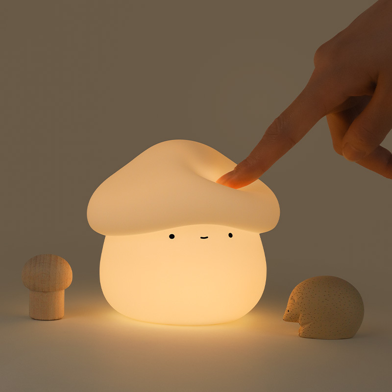 1Pcs Mushroom Head Silicone Ni - Baby Nursery Light incelemesi ve fiyatı