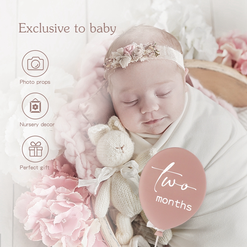 13pcs Baby Acrylic Balloon Mil - Milestone Card Set incelemesi ve fiyatı