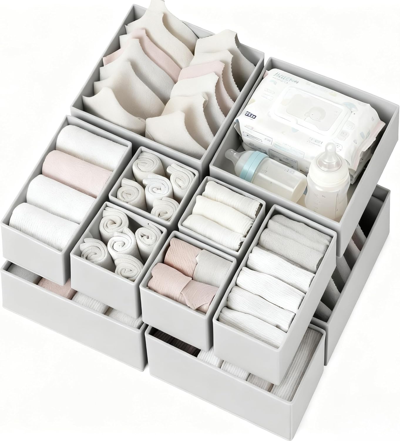 Drawer Organizer Clothes 12 Pa - Baby Nursery Closet Organization incelemesi ve fiyatı