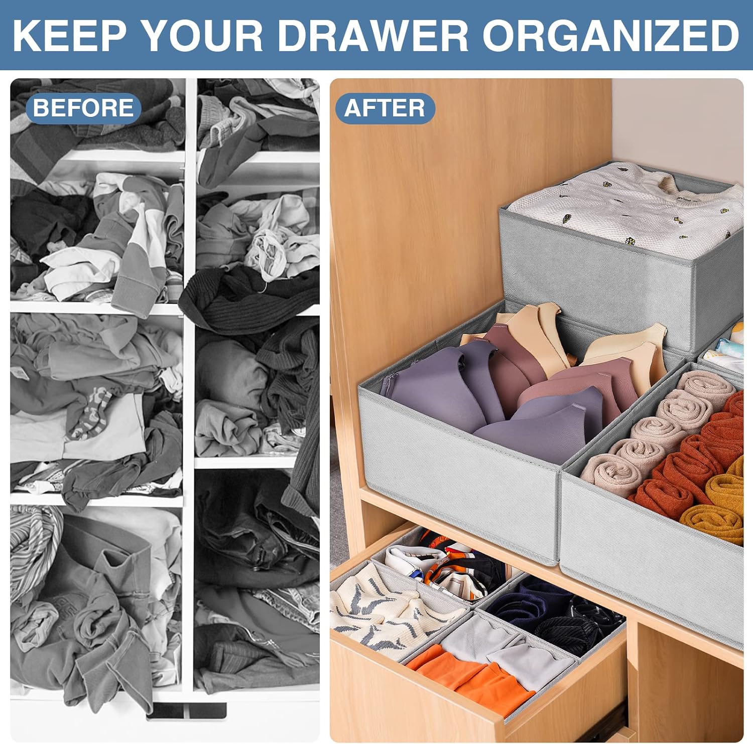 Drawer Organizer Clothes 12 Pa - Baby Nursery Closet Organization incelemesi ve fiyatı