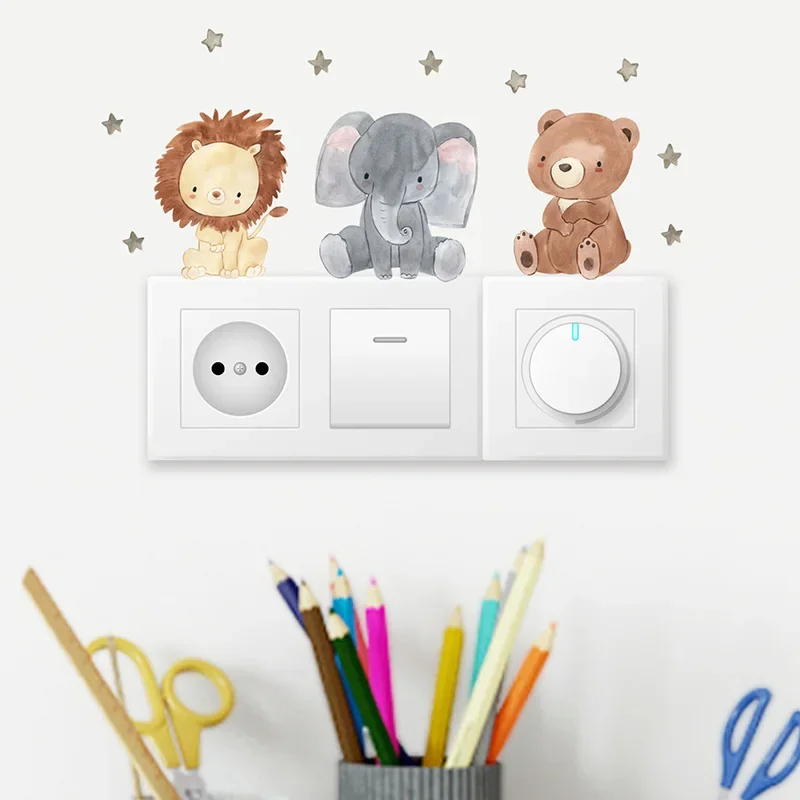 1/2/4/6set Cartoon Animals Wal - Baby Nursery Wall Decals incelemesi ve fiyatı