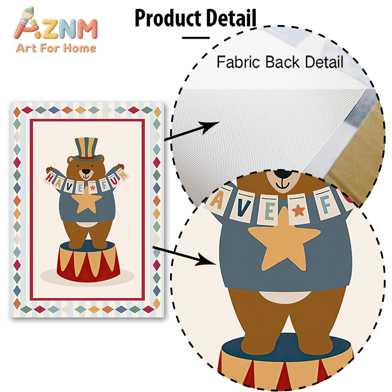 Circus Bear Magician Dog Quote - Baby Nursery Items incelemesi ve fiyatı