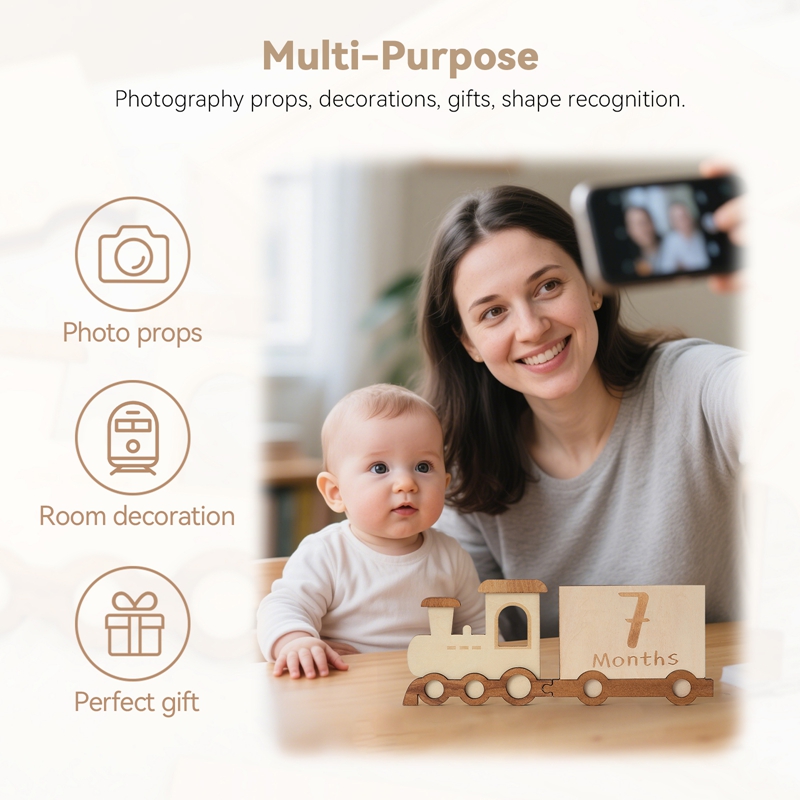 Wooden Baby Monthly Milestone  - Milestone Card Set incelemesi ve fiyatı
