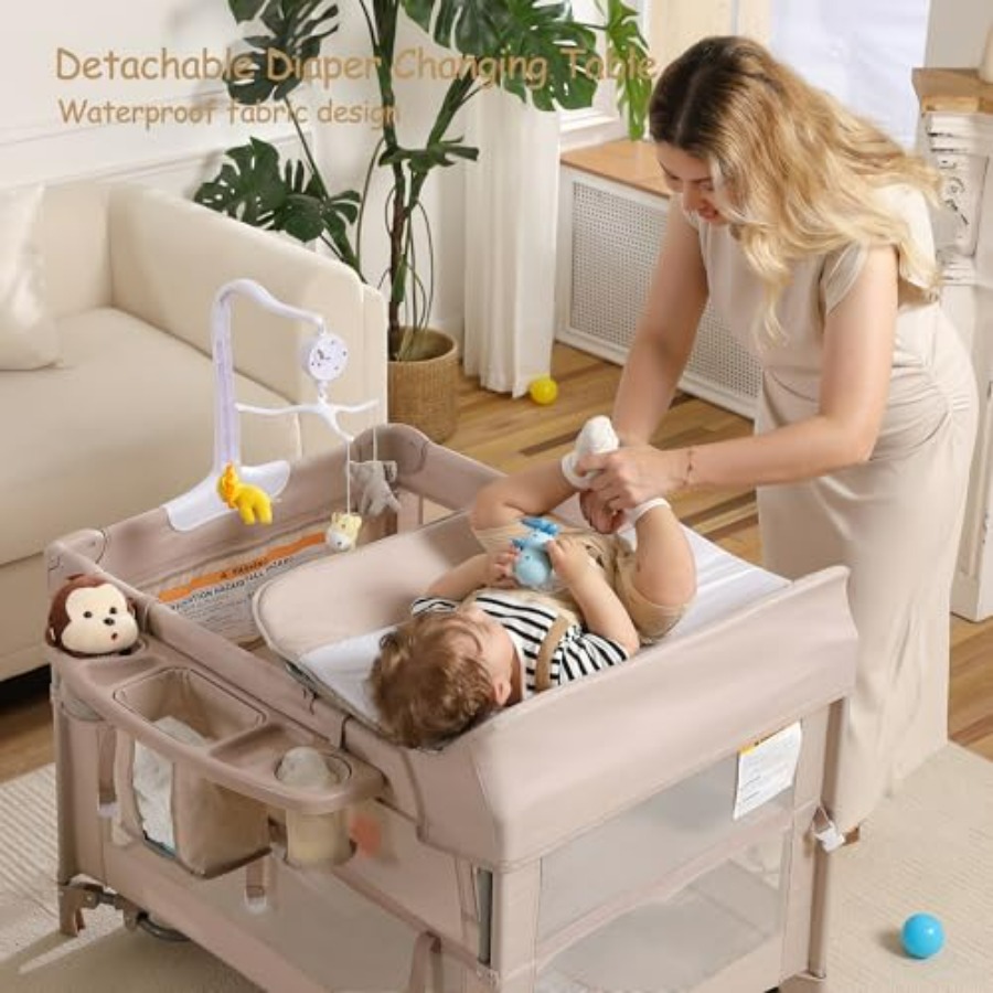 5 in 1 Pack and Play Portable  - Bassinet Bedside Sleeper incelemesi ve fiyatı