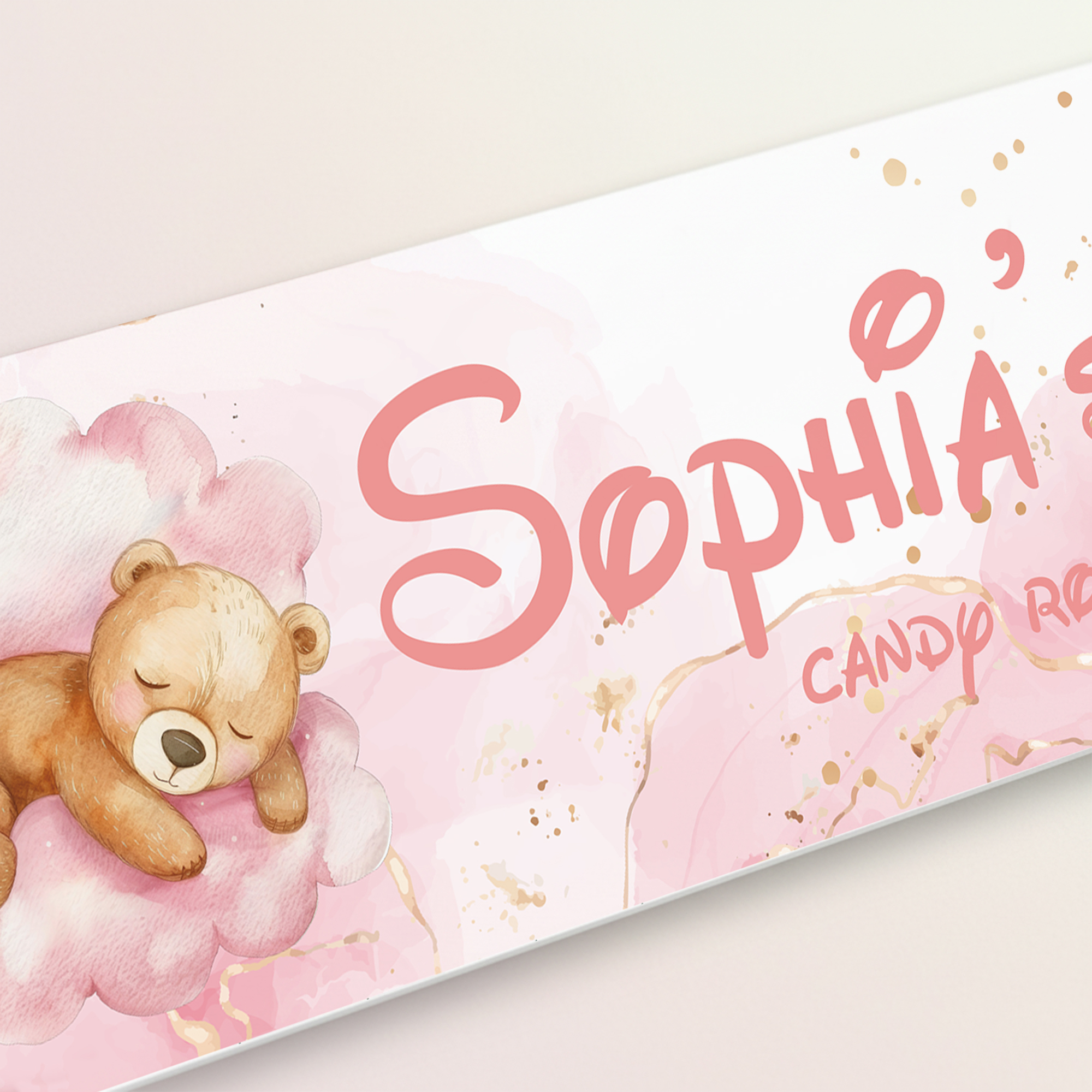 1pc Custom Bear Name/Text Acry - Baby Nursery Wall Decor incelemesi ve fiyatı