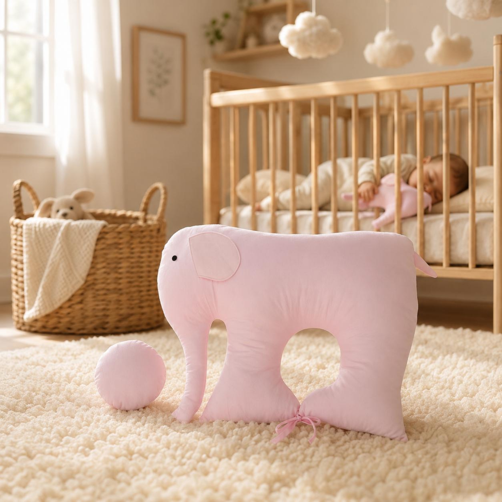 Elephant Baby Pillow Padded St - Baby Nursery Items incelemesi ve fiyatı