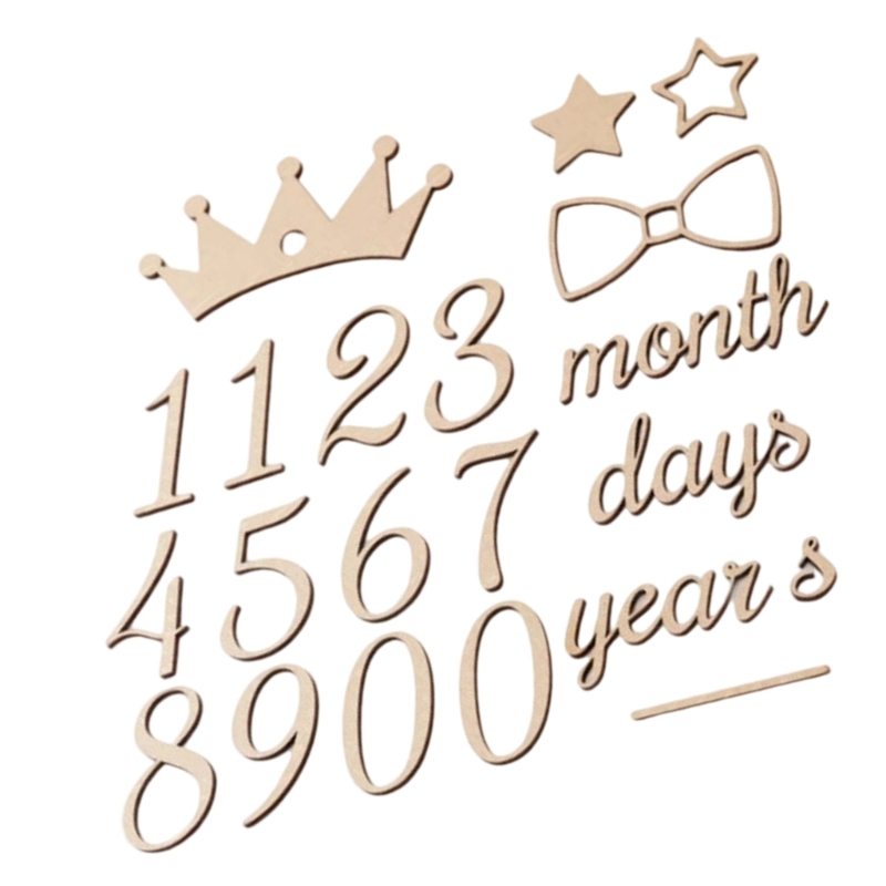Wooden Milestones Number and W - Baby Nursery Age incelemesi ve fiyatı