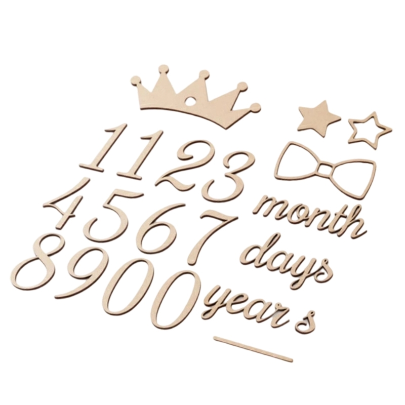 Wooden Milestones Number and W - Baby Nursery Age incelemesi ve fiyatı
