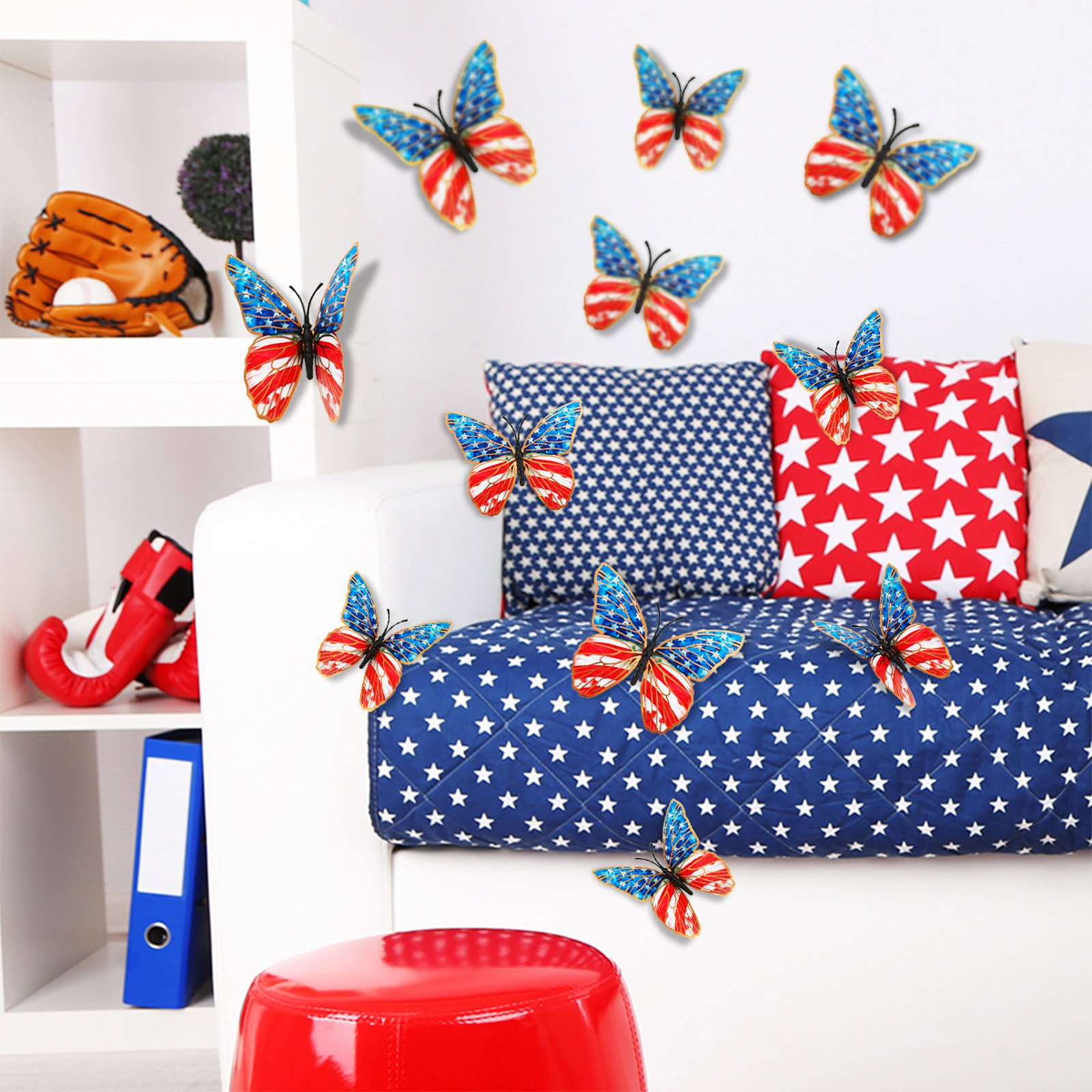 3d Butterfly Wall Stickers Ame - Baby Nursery Wall Decals incelemesi ve fiyatı