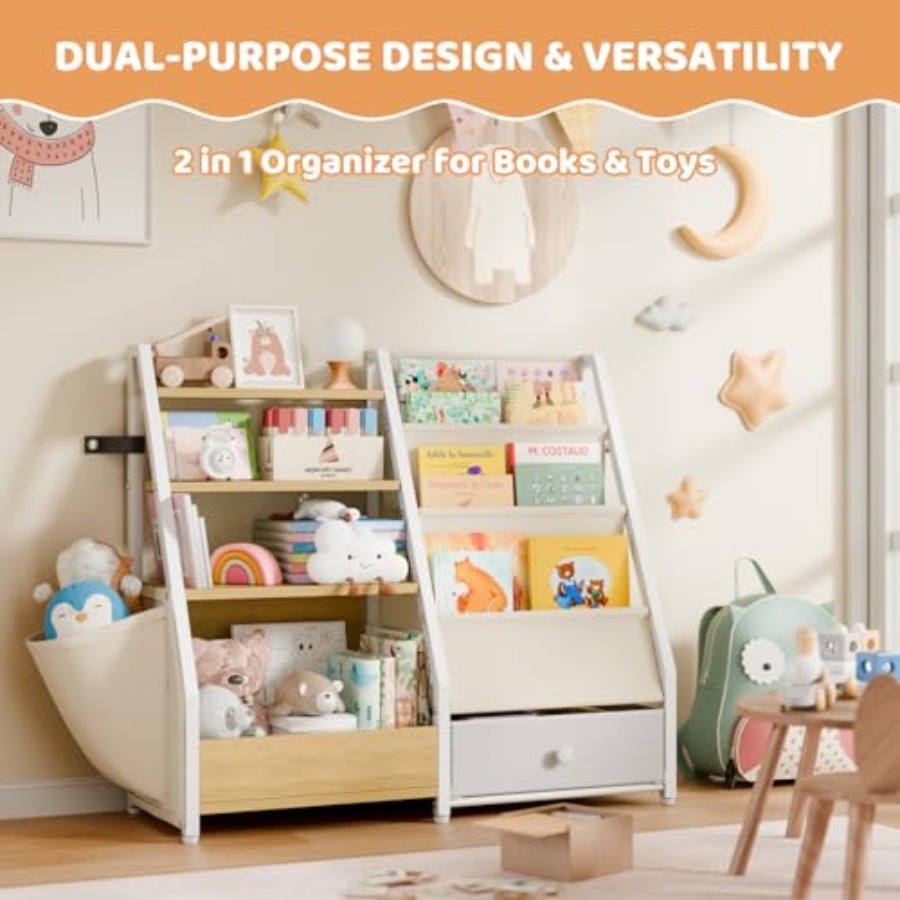 Bookshelf and Toy Storage - Bo - Baby Nursery Bookcase incelemesi ve fiyatı