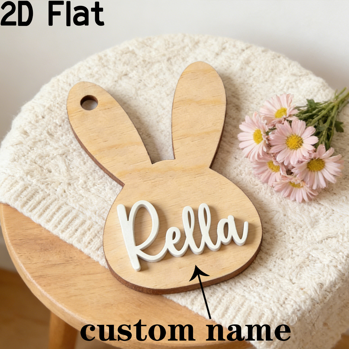 1Pc Custom Cute Animal Rabbit  - Baby Nursery Wall Decor incelemesi ve fiyatı