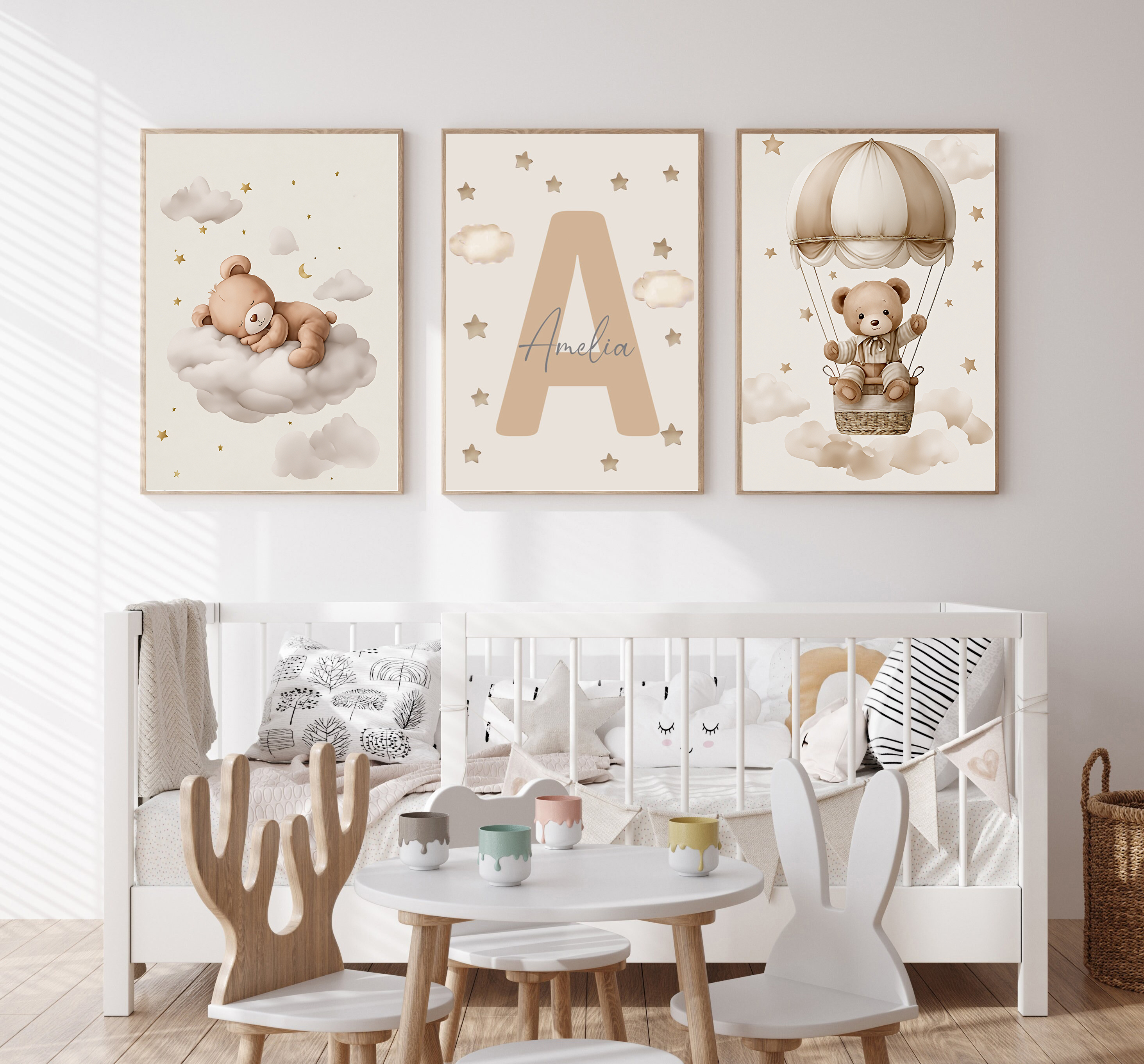 3pcs/set Bohemian Teddy Bear A - Baby Nursery Items incelemesi ve fiyatı