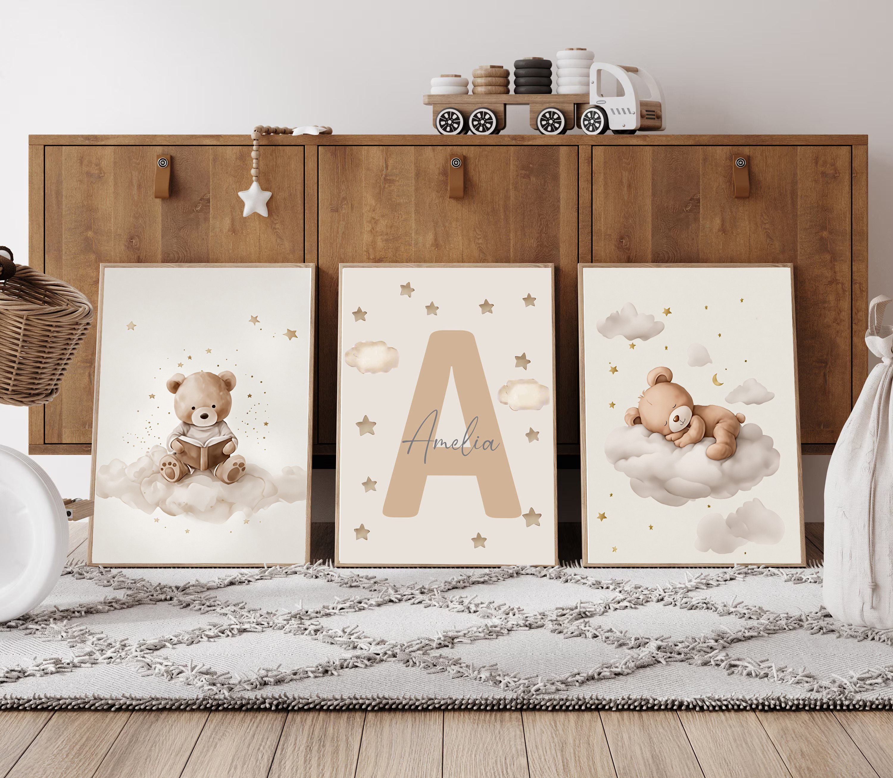 3pcs/set Bohemian Teddy Bear A - Baby Nursery Items incelemesi ve fiyatı