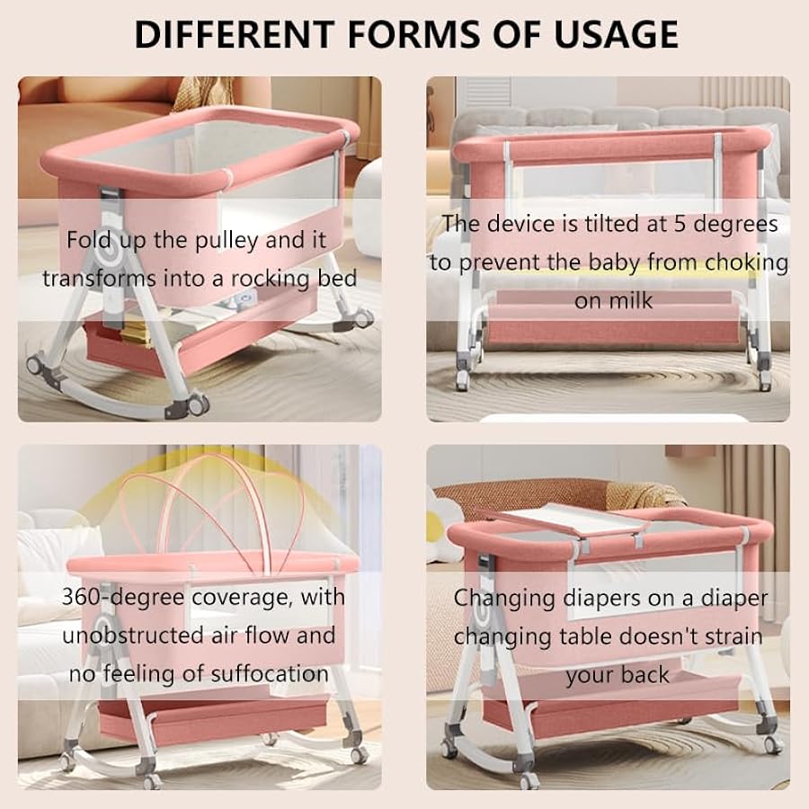 Baby Bassinet,3 in 1 Baby Bass - Bassinet Bedside Sleeper incelemesi ve fiyatı